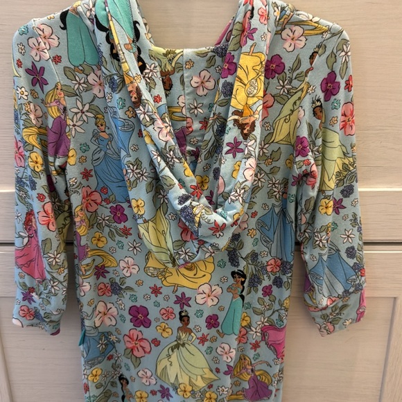 Posh Peanuts Disney Princess Terry Bamboo Hooded Romper - Picture 7 of 8